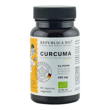 Curcuma 405 mg, 60 capsule, Republica Bio
