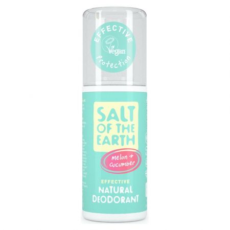 Deodorant vegan spray cu pepene si castravete Salt Of The Earth Pure Aura