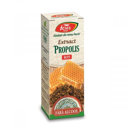 Extract de Propolis fara alcool, R55, 20 ml, Fares