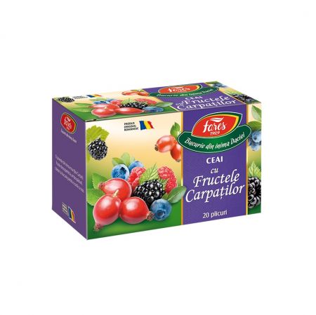 Ceai Fructele Carpatilor Aromfruct, 20 plicuri, Fares