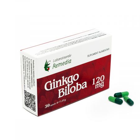 Ginkgo Biloba 120 mg, 30 capsule, Remedia