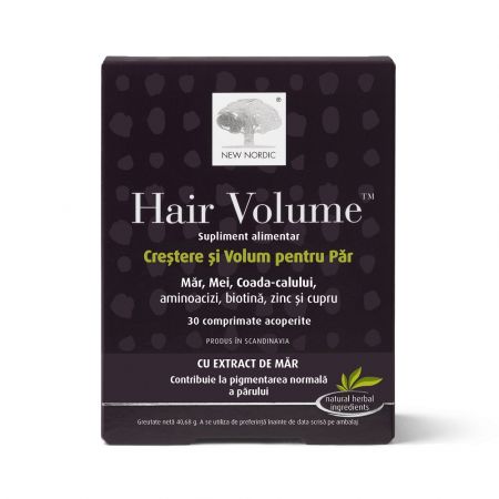 Hair Volume crestere si volum pentru par cu extract de mar, 30 comprimate, New Nordic