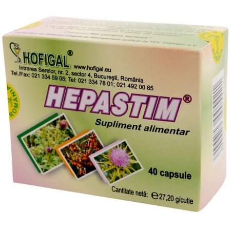 Supliment alimentar pentru ficat Hepastim, 40 capsule, Hofigal