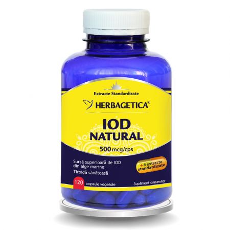 Iod Natural 500mcg, 120 capsule - Herbagetica