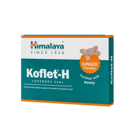 Koflet-H cu aroma de ghimbir, 12 pastile - Himalaya