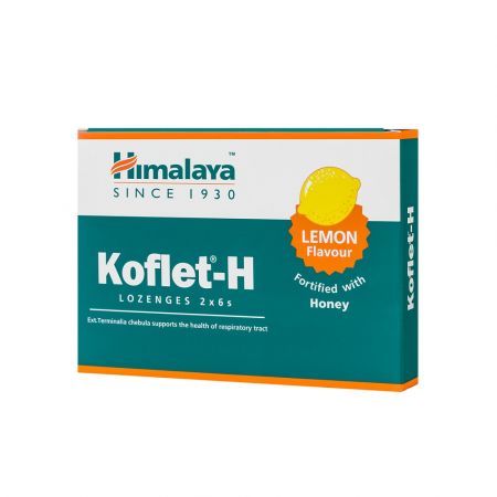 Koflet-H cu aroma de lamaie, 12 pastile - Himalaya
