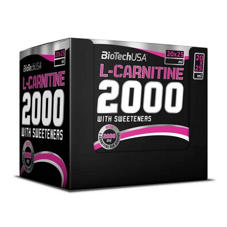 L-Carnitina 2000 cu aroma de lamaie, 20 fiole, Biotech USA