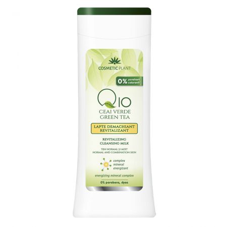 Lapte corp revitalizant Q10, ceai verde si complex mineral energizant, 200 ml, Cosmetic Plant