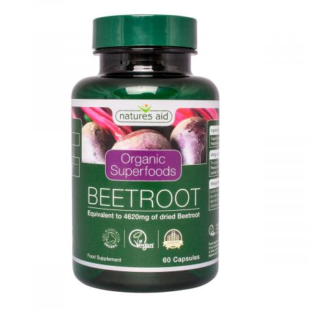 Organic Beetroot (sfecla rosie organica), 60 capsule, Natures Aid