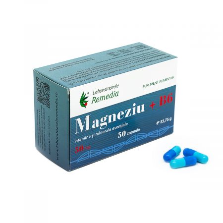 Magneziu+B6 50mg, 50 capsule - Remedia