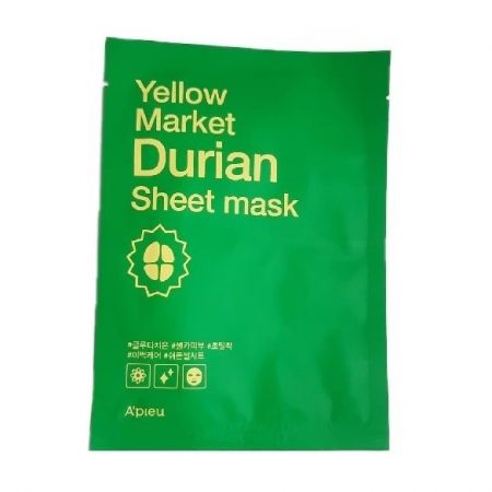 Masca cu efect de albire si extract de Durian, Yellow Market, 21g, Apieu