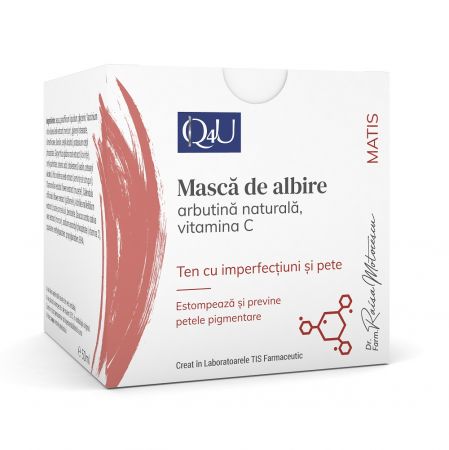 Masca de albire cu merisor si Vitamina C Matis Q4U, 50 ml, Tis Farmaceutic