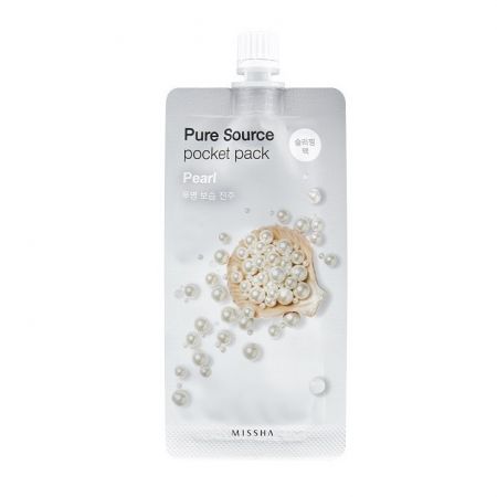 Masca de noapte cu extract de perla pentru luminozitate Pocket Pack, 10 ml, Missha