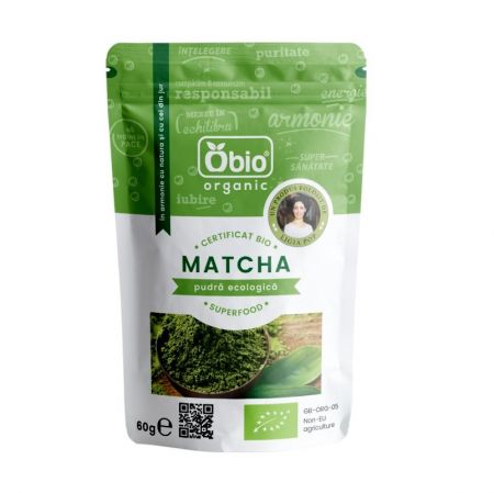 Matcha (ceai verde) pudra bio, 60 g, Obio