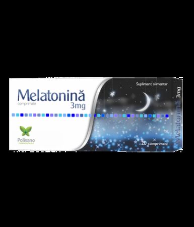 Melatonina 3mg, 20 comprimate, Polisano Pharmaceuticals