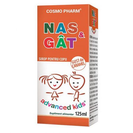 Menagerry rødme Hjemløs Nas & Gat Advanced Kids Sirop, 125 ml, Cosmopharm : Farmacia Tei online