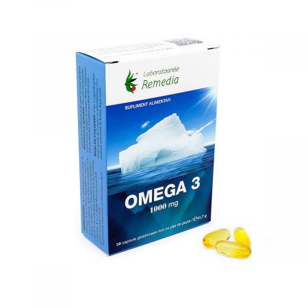 Omega 3, 1000mg, 30 capsule, Remedia