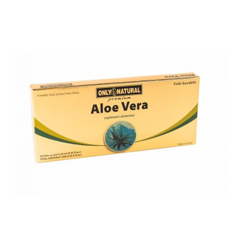 Aloe Vera, 1000mg, 10 fiole, Only Natural