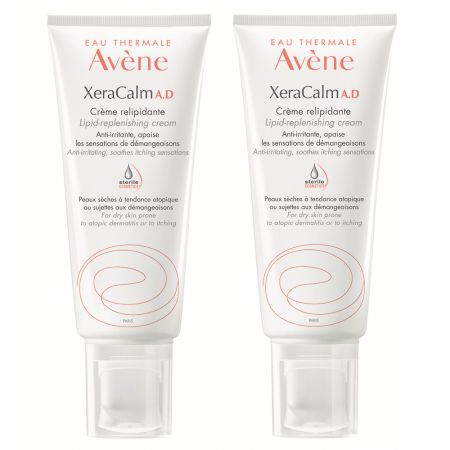 Pachet Crema relipidanta pentru pielea uscata predispusa la dermatita atopica sau prurit XeraCalm AD, 200 ml, Avene