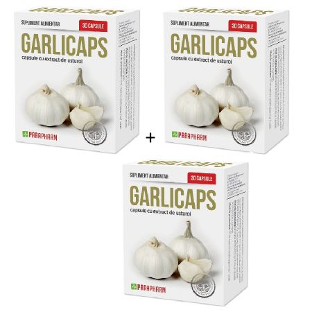 Pachet Garlicaps, 30 capsule (2+1), Parapharm