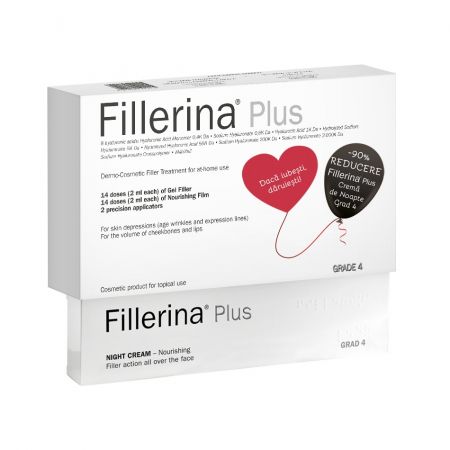 Pachet Tratament cosmetic cu efect de umplere Gradul 4 Fillerina Plus + Crema de noapte Fillerina Plus Grad 4, Labo
