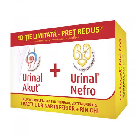Pachet Urinal Akut 10 tablete + Urinal Nefro 20 tablete, Walmark
