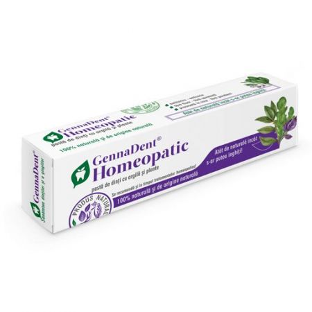 Pasta de dinti GennaDent Homeopatic, 50 ml - Vivanatura