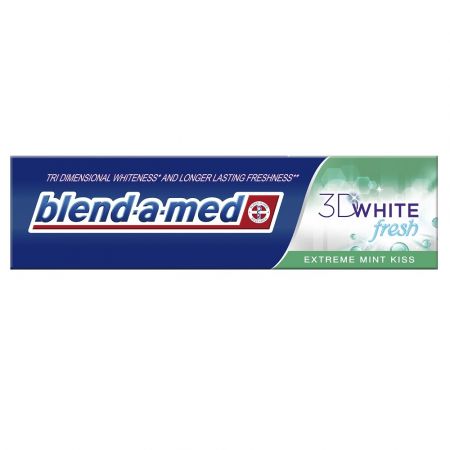 Pasta de dinti 3D White Fresh Extreme Mint Kiss Blend-a-med, 100 ml, P&G