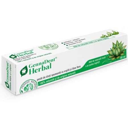 Pasta de dinti GennaDent Herbal, 80 ml - Vivanatura
