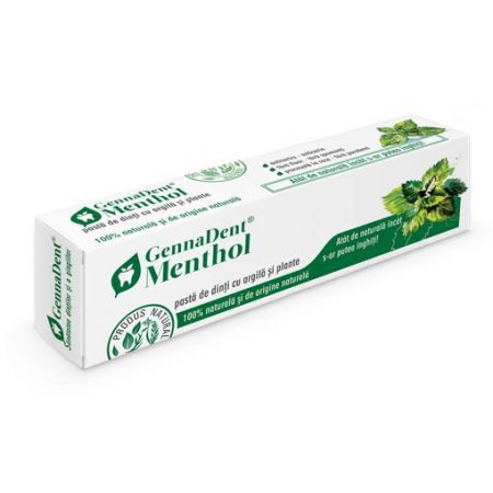 Pasta de dinti GennaDent Menthol, 50 ml - Vivanatura