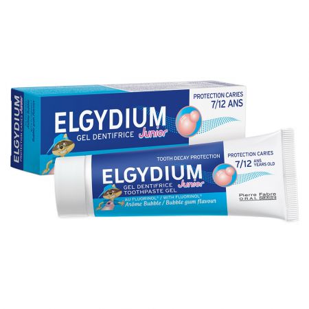 Pasta de dinti pentru copii Bubble, 7-12 ani, 50 ml, Elgydium Junior 