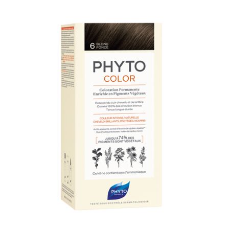 Vopsea Phytocolor, Nuanta 6 blond inchis, 40 ml, Phyto