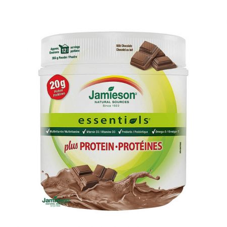 Pudra proteica cu gust de ciocolata Essential Plus, 355 g, Jamieson