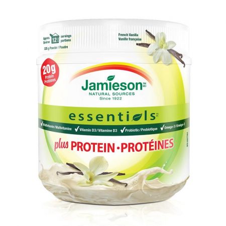 Pudra proteica cu gust de vanilie Essential Plus, 325 g, Jamieson