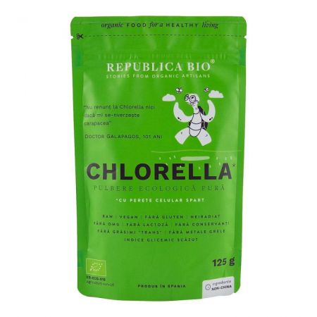 Pulbere ecologica Chlorella, 125 g, Republica Bio