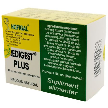 Redigest Plus, 40 comprimate - Hofigal