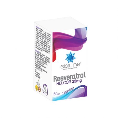 Resveratrol 25mg, 60 comprimate, Helcor