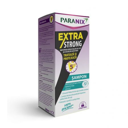 Sampon antipaduchi Extra Strong cu pieptan inclus Paranix, 200ml, Perrigo