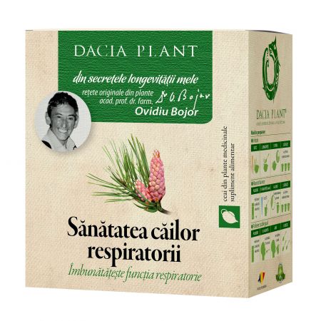 Ceai din plante medicinale Sanatatea cailor respiratorii, 50 g - Dacia Plant