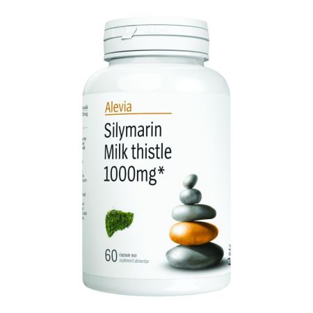 Silymarin Milk thistle 1000mg, 60 comprimate, Alevia 