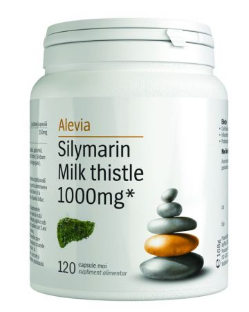 Silymarin Milk thistle 1000mg, 120 comprimate, Alevia