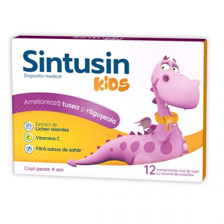 Sintusin Kids, 12 comprimate de supt - Zdrovit