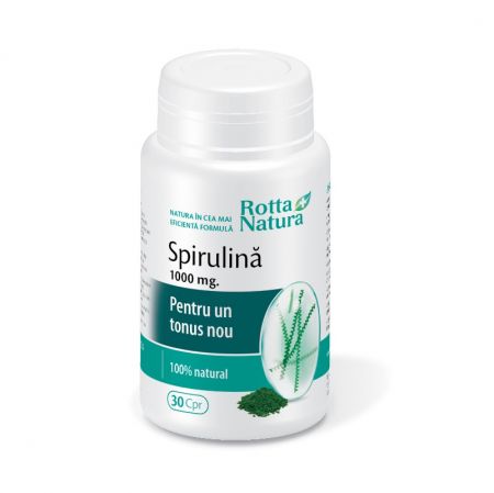 Spirulina 1000 mg, 30 comprimate, Rotta Natura