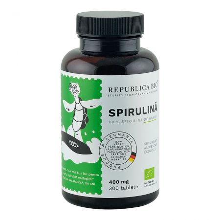 Spirulina 400 mg, 300 tablete, Republica Bio