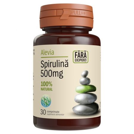 Spirulina 500 mg, 30 comprimate - Alevia