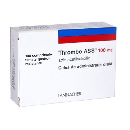 Thrombo Ass, 100 mg, 100 comprimate gastrorezistente, Lannacher