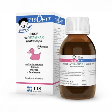 Sirop cu Vitamina C pentru copii Tisofit, 100 ml, Tis Farmaceutic