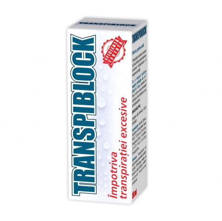 Roll-on impotriva transpiratiei excesive Transpiblock, 50 ml - Zdrovit