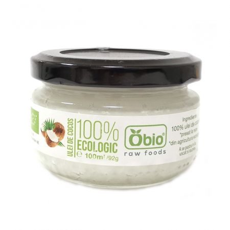 Ulei de cocos Bio virgin raw, 100 ml, Obio