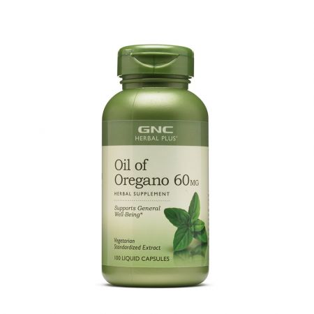 Ulei de Oregano 60 mg Herbal Plus (182402), 100 capsule, GNC
